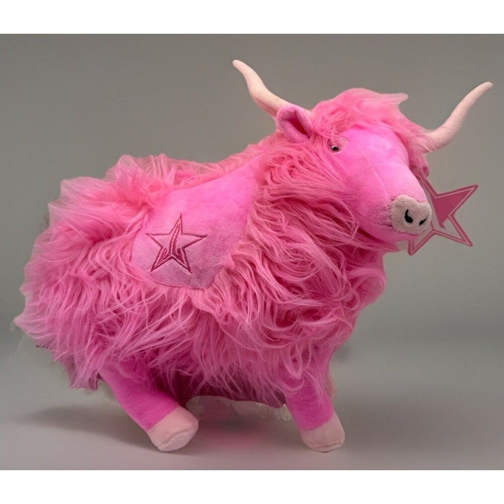 Rare Jeffree Star Cosmetics Pink Yak Plush Collectible Stuffed Animal NWT 13”